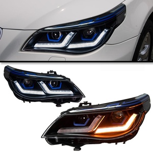 Apto para <span class=keywords><strong>BMW</strong></span> Serie 5 <span class=keywords><strong>E60</strong></span>, modelos 2003-2010. Estas son las luces diurnas LED de la versión Blue Eye Thunderbolt. - Product Image 1