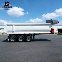 Remorque benne arrière robuste en acier à 3 essieux avec bâche rétractable électrique pour le transport de minerai, d'agrégats et de marchandises en vrac – Approvisionnement direct usine