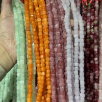 Perles d'agate naturelles Xulin en gros, 8x8mm, motif veine de dragon craquelée, forme cube carré, pour la fabrication de bijoux DIY et colliers