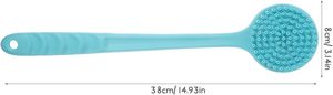 Brosses de massage multifonctionnelles en silicone pour le bain, outils de nettoyage de salle de bain, brosse exfoliante pour le corps en silicone avec long manche - Product Image 5