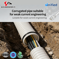 Tuyau ondulé double paroi en PEHD DN50-160mm SN8 haute résistance aux températures pour drainage souterrain (vente en gros)