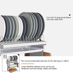 <span class=keywords><strong>Scolapiatti</strong></span> da Parete a 3 Ripiani in <span class=keywords><strong>Acciaio</strong></span> Inox Perforato con Vassoio Raccogligocce, Design Personalizzato - Product Image 4