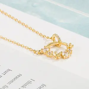cadena de oro 14k joyeria minimalista dainty 18k gold heart 925 silver jewelry necklaces rosarios de plata 925