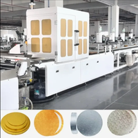 Machine automatique de collage de papier extérieur pour bases de gâteaux en MDF ondulé, pour le collage de papier coloré sur les bords des plateaux à gâteaux en carton