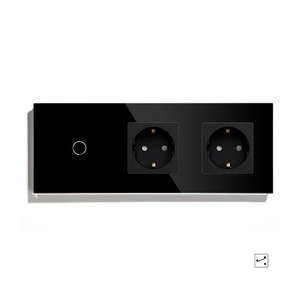 Abuk ue ue prise standard allemagne panneau de verre interrupteur mural électrique et prise de courant triplet prise murale universelle avec usb c - Product Image 5