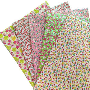 Pelle sintetica glitterata lucida con stampa floreale per borsa da scarpe - Product Image 3