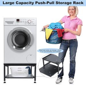 700LBS Charge Machine À <span class=keywords><strong>Laver</strong></span> Stand Base En Acier Avec Plateau Extensible Machine À <span class=keywords><strong>Laver</strong></span> En Métal Stand Meubles Linge Piédestal - Product Image 5