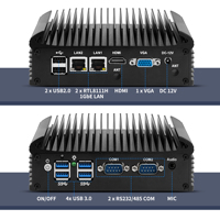 Mini PC industrial CWWK 8250U sin ventilador, 2 x Realtek RJ45 LAN, 2 x DB9 RS232/485 COM, DDR4, 6 USB, HD+VGA, miniordenador para oficina en casa