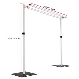 Soporte Retráctil Moderno para Cortina Translúcida con Barra Horizontal de Doble Barra Transversal, Desmontable, para Escenarios y Bodas, de Fábrica - Product Image 1