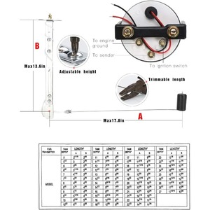 Indicador de nivel de <span class=keywords><strong>combustible</strong></span> para coche de 12V, puntero de 2 "y 52mm, indicador de humo LED blanco <span class=keywords><strong>Universal</strong></span> con Sensor de <span class=keywords><strong>combustible</strong></span>, flotador de aceite - Product Image 5