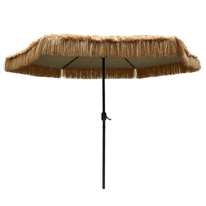 Sombrilla <span class=keywords><strong>de</strong></span> <span class=keywords><strong>Playa</strong></span> Comercial con Flecos <span class=keywords><strong>de</strong></span> Rafia, Parasol Grande Estilo Tiki con Base Pesada para <span class=keywords><strong>Alquiler</strong></span> <span class=keywords><strong>de</strong></span> <span class=keywords><strong>Playa</strong></span> y Resort - Product Image 4