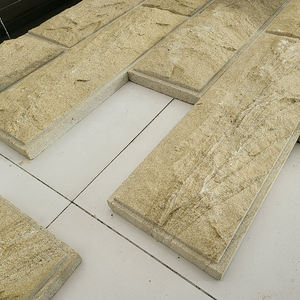 Panel de piedra arenisca de pared de pizarra beige, chapa de roca exterior de bajo precio con revestimiento de pared de piedra de cemento - Product Image 3