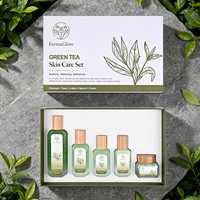Kit de Soins Réparateurs Anti-Acné et Anti-Rougeurs à l'Acide Salicylique, EGCG et Thé Vert, Fermenté, Apaisant, Réducteur de Pores et Contrôle du Sébum
