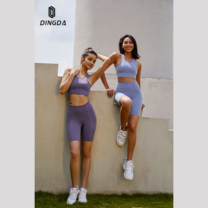 Phụ Nữ Phổ Biến Bán Buôn Phòng Tập Thể Dục Mặc Quần Áo Tập Luyện Mùa Hè Thể Dục Thể Thao Áo Ngực Yoga Quần Short Phù Hợp Với Bộ Đồ Thể Thao Phụ Nữ - Product Image 5