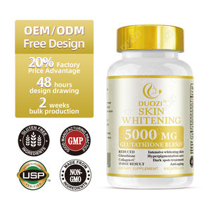 DUOZI Blanqueador de Piel, Mezcla de Glutatión 5000MG - 60 Cápsulas, Suplemento de Colágeno y Vitamina C para Manchas Oscuras y Antienvejecimiento - Product Image 1