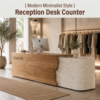 Bureau d'accueil en bois écologique - Design minimaliste moderne pour hôtels, bureaux, appartements