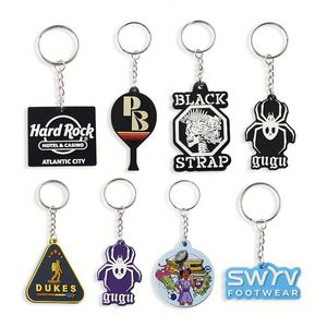 <b>Custom</b> 2D Pvc Keychain <b>Key</b> Chain Logo Soft Rubber Keychains Silicone Keyring Rubber Personalized 3D Customized <b>Key</b> Chain - Product Image 1