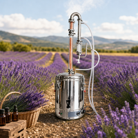 Commerciële 15L-98L RVS Elektrische Essentiële Oliedestillatiemachine Vacuümdestillatieinstallatie Motor voor 50L