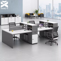Postes de travail modulaires en bois pour 4, 6 ou 8 personnes, bureaux de conception moderne avec cloisons, source directe