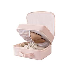 Sac de rangement pour chaussures de voyage en polyester personnalisé avec cordon de serrage, léger, pour le tri et l'emballage, cubes à chaussures portables, organisateur double couche - Product Image 3