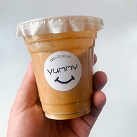Étiquettes autocollantes personnalisées en PVC, papier adhésif, pour tasses en plastique, conteneur d'aliments, pièces