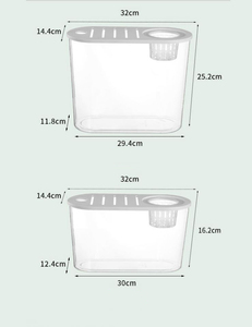 Bể cá hình chữ nhật nhựa trong suốt HD cao cấp 1L, kích thước 32x12.4x16.2cm, thích hợp nuôi cá vàng, trang trí phòng khách, cảnh quan sinh thái. - Product Image 3