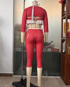 2026春季新款性感女装可爱印花两件套中长裤套装 - Product Image 6