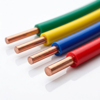 Câble BV souple monoconducteur en cuivre massif de 0,5 mm/0,75 mm/1,0 mm/1,5 mm avec isolation en PVC, type nu, pour applications électriques domestiques
