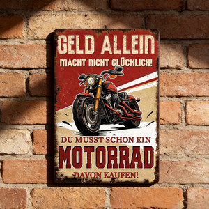 Letrero Decorativo de Estilo Americano, Vintage, con Impresión UV, Rectangular, con Temática de Motocicletas, para Colgar en la Pared de Bares, Pubs y Cafeterías - Product Image 1