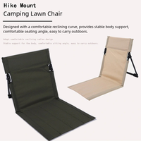 Chaise pliante de camping portable avec coussin de dossier, chaise de plage et de jardin rembourrée ergonomique pour pique-nique, parc, glamping