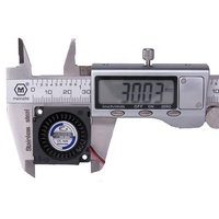 Ventilateur Turbo 3010 5V 2 broches/tête de 1,25 mm/câble de 5 cm de longueur 5000 tr/min double roulement à billes 30x30x10 mm