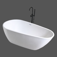 Baignoire de massage à remous rectangulaire autoportante en acrylique moderne et portable, avec drain, prix usine abordable, garantie 5 ans, pour appartement 40
