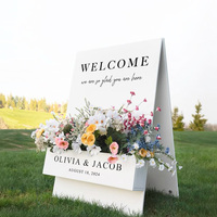 Panneau de bienvenue personnalisé pour mariage, fleurs, acrylique autoportant, décoration d'événement, support de bienvenue pour mariages et autres occasions