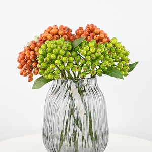 Ramas de Bayas Artificiales de PE al por Mayor, <span class=keywords><strong>Hojas</strong></span> Verdes Pequeñas para Accesorios de Fotografía, Decoración de Cocina, Mesa del Hogar - Product Image 3
