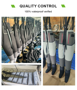 Waders de pêche à la mouche respirants à fermeture éclair de haute qualité avec pied bas Wader confortable et pratique pour les pêcheurs - Product Image 5