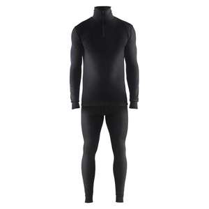 BLAKLADER - 489117059900XXL Sous-vêtement WARM 50% mérinos avec zip Noir-EAN 7330509213339 SOUS-VÊTEMENTS THERMIQUES - Product Image 3