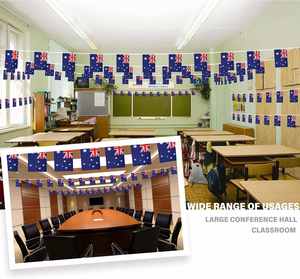 Drapeau de l'Australie en guirlande, mini-drapeaux australiens, bannière à double face, pliable, en polyester, drapeaux nationaux - Product Image 2