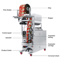 Machine d'emballage de cônes de pâte de gingembre et d'ail à prix d'usine, machine d'emballage de ketchup de tomate, machine d'emballage d'eau en plastique