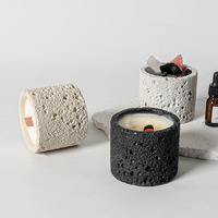 Vente chaude cylindre nids de poule conception béton bougie tasse Simple nordique vide bocaux parfumés pour la décoration intérieure