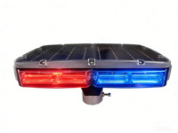 Feu de signalisation stroboscopique solaire OWLEYE rouge et bleu, synchronisation GPS, clignotement IP66, portée visuelle 1000m, balise de circulation en matériau PC, fixation sur poteau