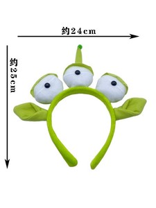 Halloween Alien Cosplay Costume Accessory Green Baby Yoda <strong>Ears</strong> Headband Plush Bat Shape Unisex - Product Image 2