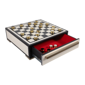 Gioco degli Scacchi in Resina con Cassetto Portaoggetti, Design Moderno e Durevole, Decorazione per Casa e Ufficio - Product Image 2