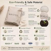 Enveloppes d'expédition recyclables personnalisées avec logo imprimé, sacs d'expédition écologiques en polyéthylène pour l'emballage de vêtements