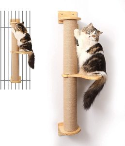 Terbaik ramah lingkungan merek YSCat pohon kucing kayu dinding <span class=keywords><strong>Scratcher</strong></span> Self-Grooming <span class=keywords><strong>Post</strong></span> untuk hewan Sisal Jute bahan untuk - Product Image 4