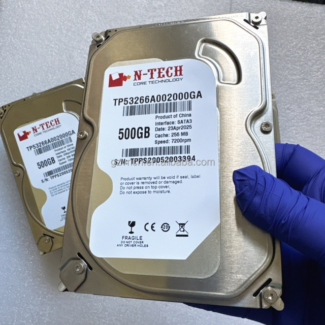 Designed Brand Good Quality Cleaned to zero Hour 7200RPM Internal 3.5inch Sata Desktop HDD Wholesale Ssd Hard Disk 500gb