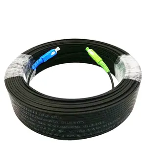 Freiluft-Flat 8 Hilos FTTH vorgekoppeltes Drop-Cable Glasfaser-Patch-Cord