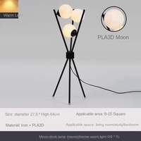 Moderne Ciel Étoilé Lune Unique Lampadaire Minimaliste Trépied Sphérique E27 Socket LED Protection des Yeux Lumière Décorative