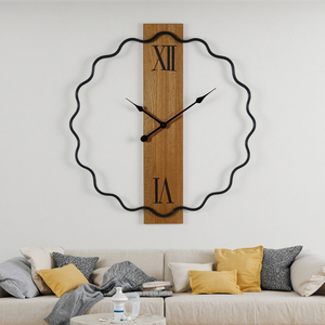 Gương Đồng Hồ Tường Mới Giao Hàng Home Accent 71Cm Vàng Sáng Bóng Hình Dạng Không Thường Xuyên Kim Loại Đồng Hồ Treo Tường Cho Phòng Khách - Product Image 4