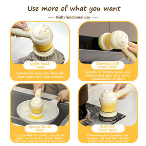 Spazzola per pulizia elettrica multifunzione 5 in 1 con spazzola elettrica per piatti magici - Product Image 3