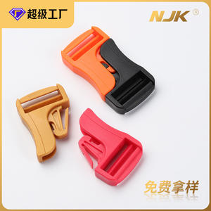 Hebilla de liberación lateral de plástico ajustable para bolsos, cierre a presión naranja y negro, accesorio de hebilla de conexión duradera para correas. - Product Image 5